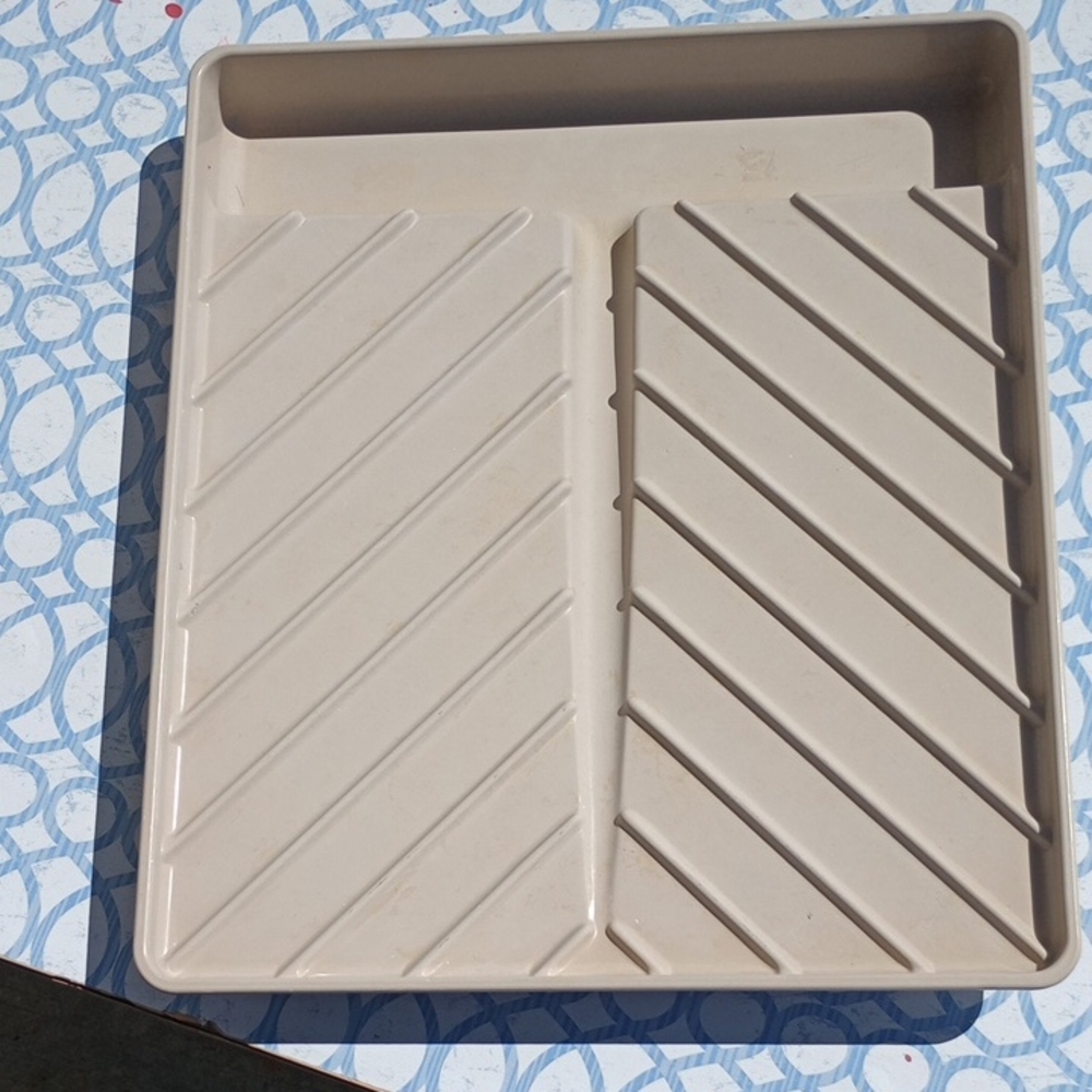 ⭐Anchor Hocking Beige Microware Tray • Vintage Microwave Cookware •